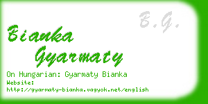 bianka gyarmaty business card